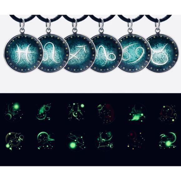 Scorpio glow in THE DARK ZODIAC HOROSCOPE STAR SIGN NECKLACE - Picture 12 of 14